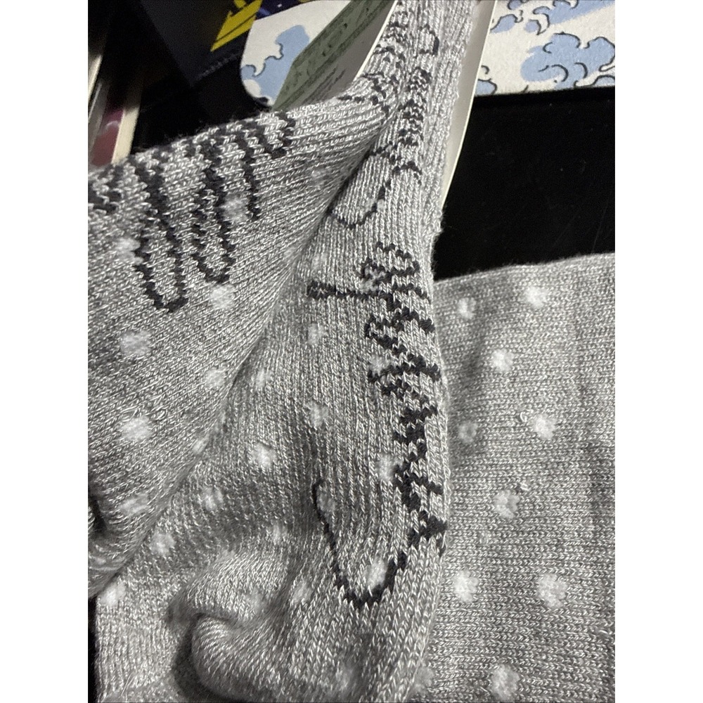 Snuggle Shield Luxe Protection Bamboo Compression Socks Gray Polka Dot 10-15mmHg - Picture 6 of 6